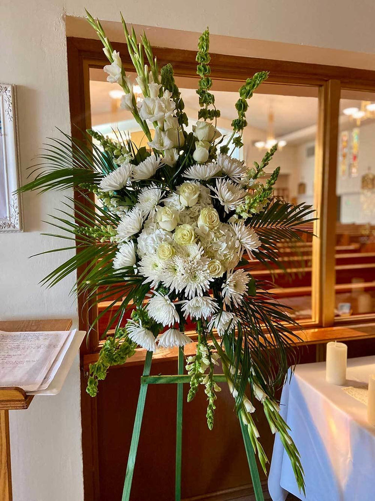 funeral palm plant Pure Light Spray | Funeral Flowers