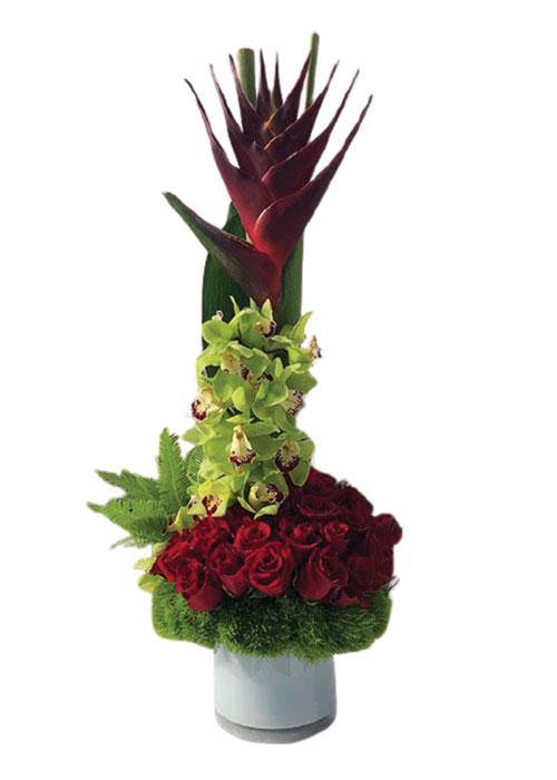 Aloha - Tropical Arrangement of Roses & Orchids – Laguna